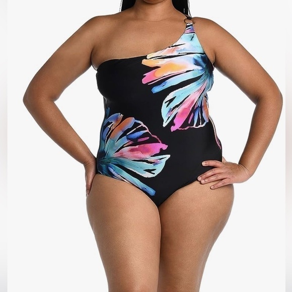La Blanca Women's One Shoulder One Piece Swimsuit - Picture 1 of 6